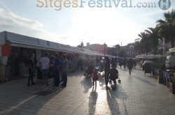 Film Festival Market Stands Sitges